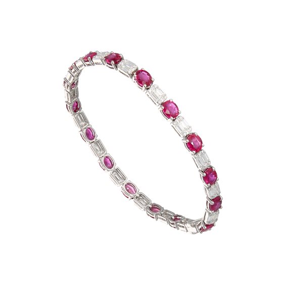 Bracelet Crivelli Woman RUBINO in White Gold Rubino 6.5 Ct 390-BA0520B-D-W RB 6.5 - 390-BA0520B-D-W RB 6.5